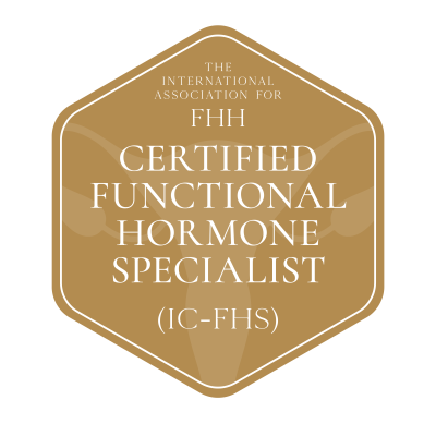 IAFHH Certification Badge IAFHH Certified Functional Hormone Specialist (International Association of Functional Hormone Health)